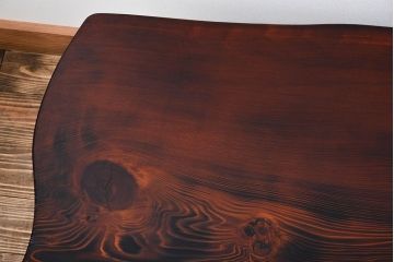 中古　杉材一枚板天板!和の雰囲気漂う折り畳み式座卓