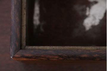 アンティーク雑貨　古民具・骨董　黒柿材と桐材の小さなアンティーク小物入れ(火鉢)