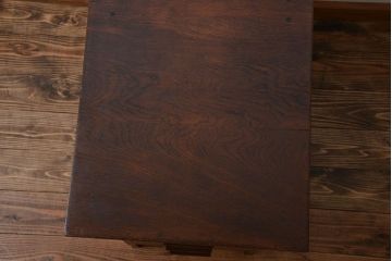 アンティーク家具　和製アンティーク　古い木製のデスクサイドキャビネット(4杯引き出し)