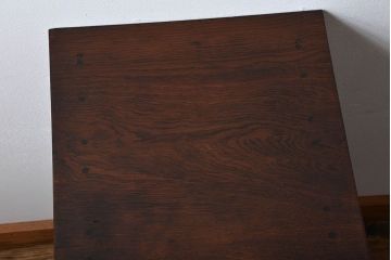 アンティーク家具　和製アンティーク　古い木製のデスクサイドキャビネット(4杯引き出し)