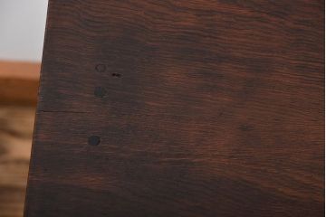 アンティーク家具　和製アンティーク　古い木製のデスクサイドキャビネット(4杯引き出し)