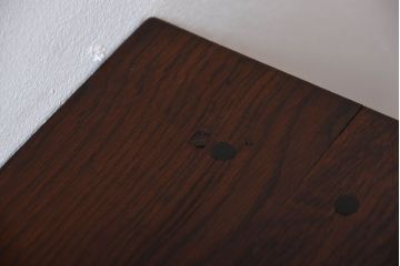 アンティーク家具　和製アンティーク　古い木製のデスクサイドキャビネット(4杯引き出し)