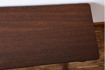 レトロ家具　昭和レトロ　古い学校の木製アンティークデスク(平机)