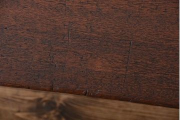 レトロ家具　昭和レトロ　古い学校の木製アンティークデスク(平机)