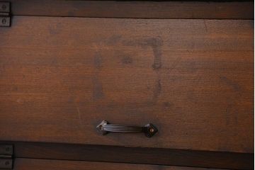 アンティーク家具　アンティーク　古い木の2段重ね高級パタパタ収納棚(下駄箱)