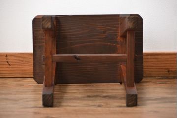 アンティーク家具　和製アンティーク　古い木の味わい深い角スツール