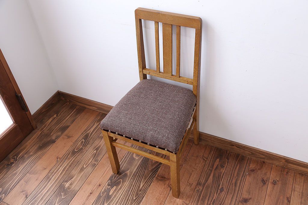 アンティーク家具　和製アンティーク　シンプルでナチュラルなダイニングチェア(1)