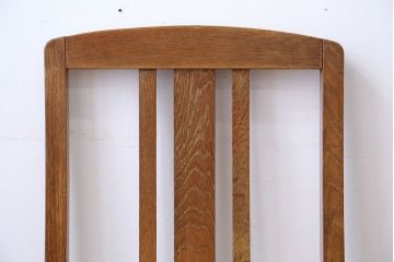 アンティーク家具　和製アンティーク　アンティークリネン座面のシンプルでナチュラルなダイニングチェア(1)