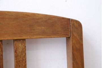 アンティーク家具　和製アンティーク　アンティークリネン座面のシンプルでナチュラルなダイニングチェア(1)