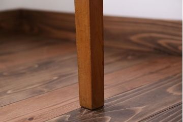 アンティーク家具　和製アンティーク　アンティークリネン座面のシンプルでナチュラルなダイニングチェア(2)