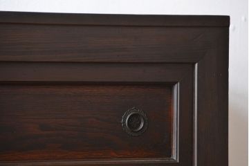 アンティーク家具　古民具・骨董　鉄脚付きアンティーク三尺水屋箪笥