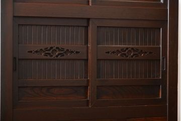 アンティーク家具　古民具・骨董　鉄脚付きアンティーク三尺水屋箪笥