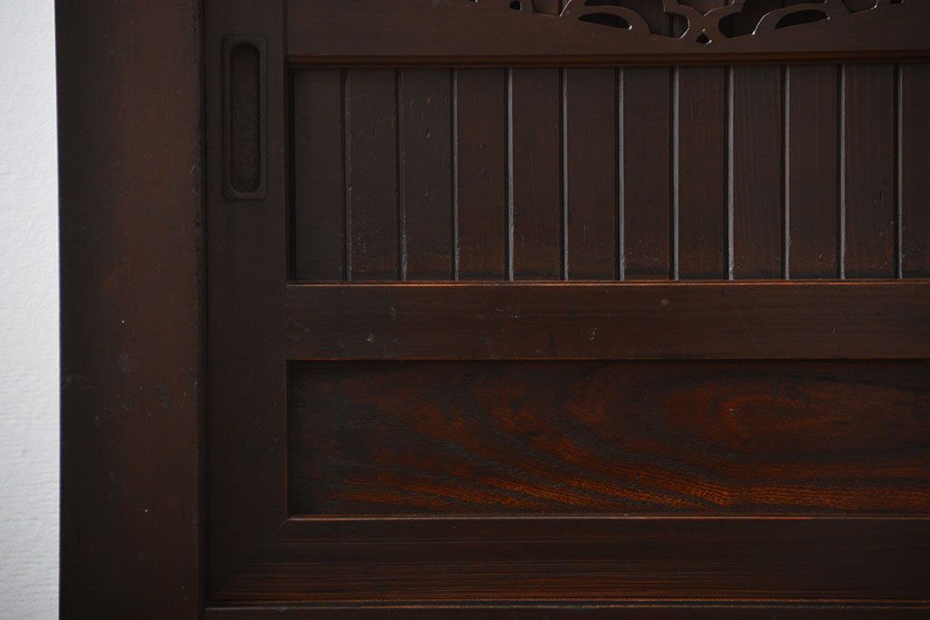 アンティーク家具　古民具・骨董　鉄脚付きアンティーク三尺水屋箪笥