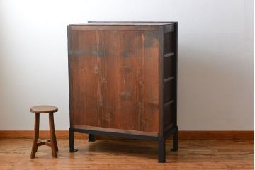 アンティーク家具　古民具・骨董　鉄脚付きアンティーク三尺水屋箪笥