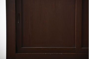 アンティーク家具　古民具・骨董　ガラス引き戸付き!シンプルなアンティーク水屋箪笥