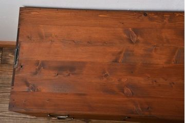 アンティーク家具　和製アンティーク　鉄脚付き古い桐箪笥ローボード(2)