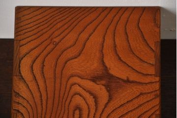 アンティーク家具　和製アンティーク　古い欅材の小さな書類ケース(2)