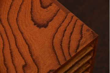 アンティーク家具　和製アンティーク　古い欅材の小さな書類ケース(2)