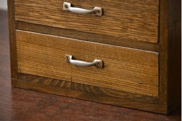 レトロ家具　昭和レトロ　古い栓材の小ぶりな小引き出し