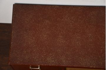 レトロ家具　昭和レトロ　古い木製の小さな戸棚付き小引き出し