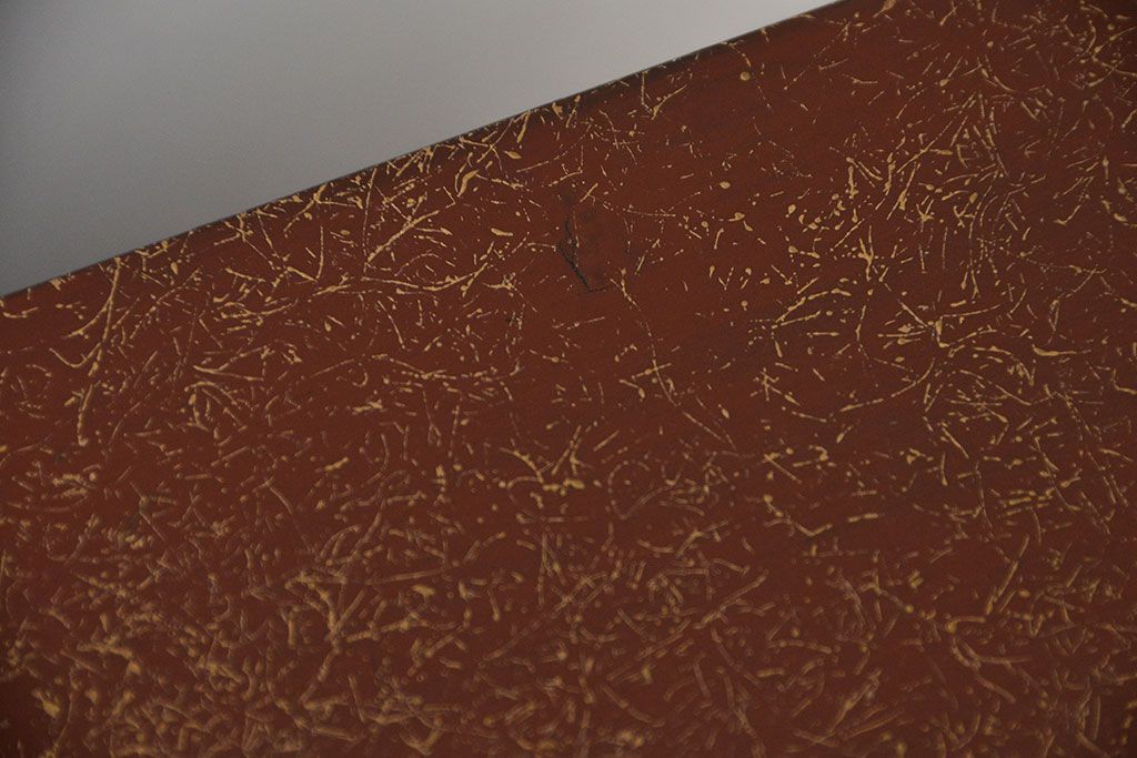 レトロ家具　昭和レトロ　古い木製の小さな戸棚付き小引き出し