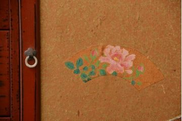 レトロ家具　昭和レトロ　古い木製の小さな戸棚付き小引き出し