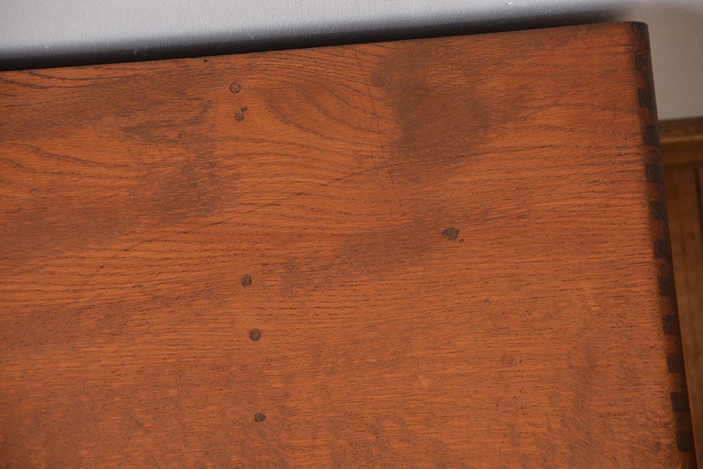 レトロ家具　和製アンティーク　レトロな本立て付き小引き出し