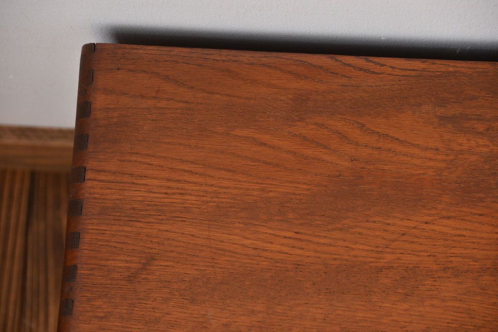 レトロ家具　和製アンティーク　レトロな本立て付き小引き出し