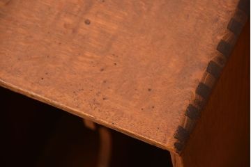 レトロ家具　和製アンティーク　レトロな本立て付き小引き出し