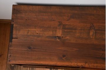 アンティーク家具　古民具・骨董　古い木製のアンティークテレビボード(ローボード)