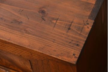 アンティーク家具　古民具・骨董　古い木製のアンティークテレビボード(ローボード)