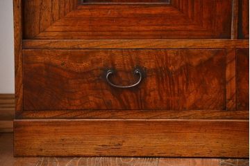 アンティーク家具　古民具・骨董　古い木製のアンティークテレビボード(ローボード)