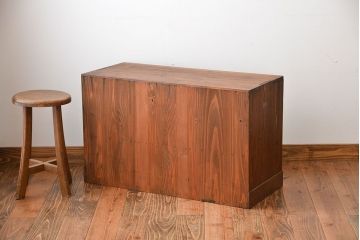 アンティーク家具　古民具・骨董　古い木製のアンティークテレビボード(ローボード)