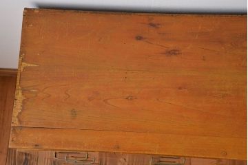 アンティーク家具　アンティーク　ネームプレート付き!古い木製の12杯引き出し