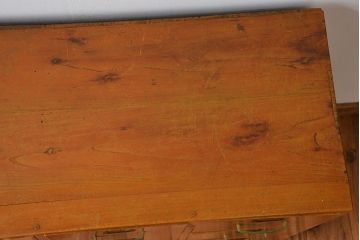 アンティーク家具　アンティーク　ネームプレート付き!古い木製の12杯引き出し