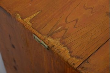 アンティーク家具　アンティーク　ネームプレート付き!古い木製の12杯引き出し