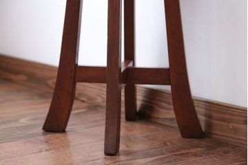 レトロ家具　昭和レトロ　古い木製のかわいい丸スツール