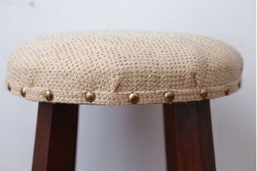 レトロ家具　昭和レトロ　古い木製のかわいい丸スツール