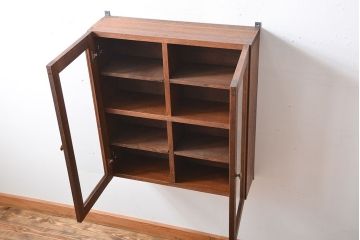 アンティーク家具　アンティーク　古い木の壁掛け収納棚