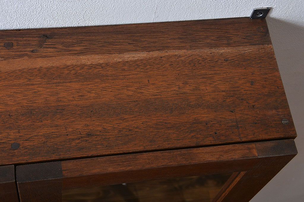 アンティーク家具　アンティーク　古い木の壁掛け収納棚