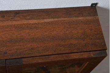 アンティーク家具　アンティーク　古い木の壁掛け収納棚