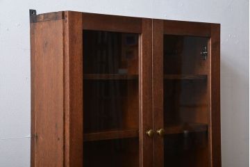 アンティーク家具　アンティーク　古い木の壁掛け収納棚