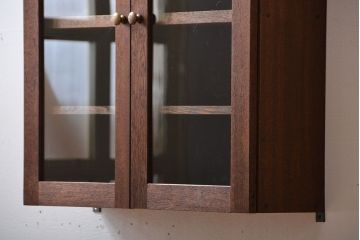 アンティーク家具　アンティーク　古い木の壁掛け収納棚