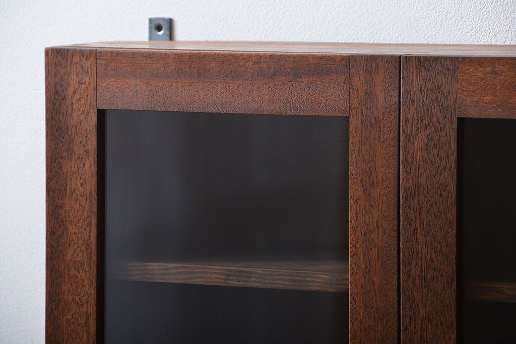 アンティーク家具　アンティーク　古い木の壁掛け収納棚