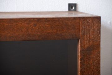 アンティーク家具　アンティーク　古い木の壁掛け収納棚