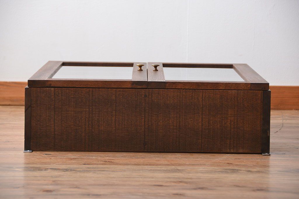 アンティーク家具　アンティーク　古い木の壁掛け収納棚