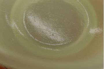 アンティーク雑貨　アンティーク　大正〜昭和初期・ウランガラス小鉢5個セット(氷コップ)(1)