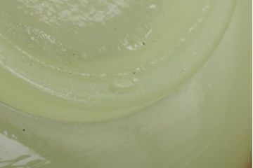 アンティーク雑貨　アンティーク　大正〜昭和初期・ウランガラス小鉢5個セット(氷コップ)(1)