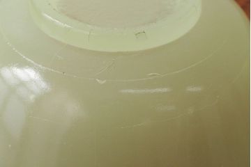 アンティーク雑貨　アンティーク　大正〜昭和初期・ウランガラス小鉢5個セット(氷コップ)(2)
