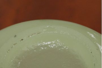 アンティーク雑貨　アンティーク　大正〜昭和初期・ウランガラス小鉢5個セット(氷コップ)(2)